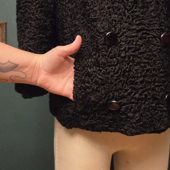 Projansky Black Real Fur Jacket - Picture 5 of 13